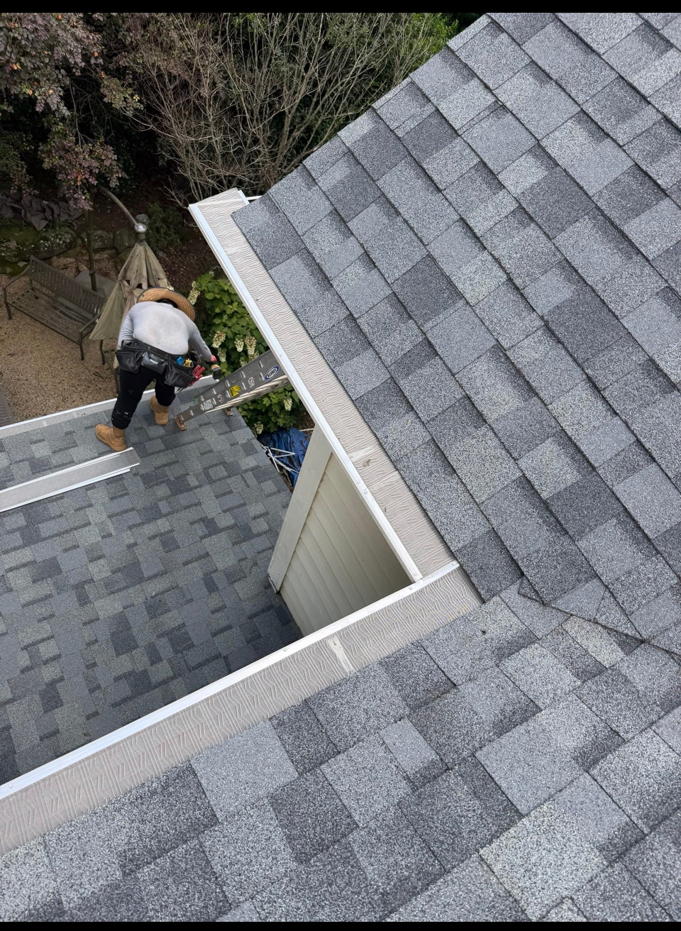 Leaf Blaster gutter guards installed on an Atlanta home